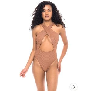 JMP The Label Cheyenne Halter Wrap One Piece Sienna Size Large